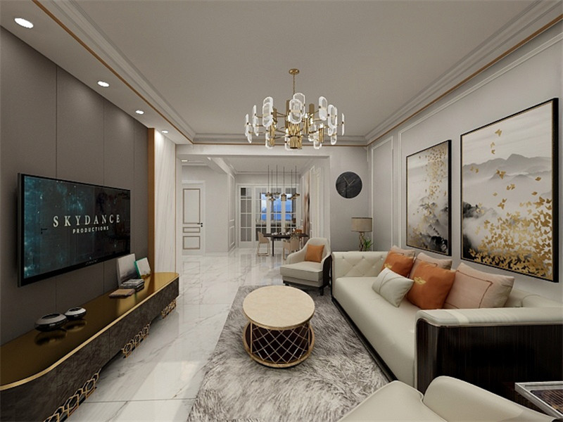 碧桂園88平輕奢風(fēng)格裝修案例(四)