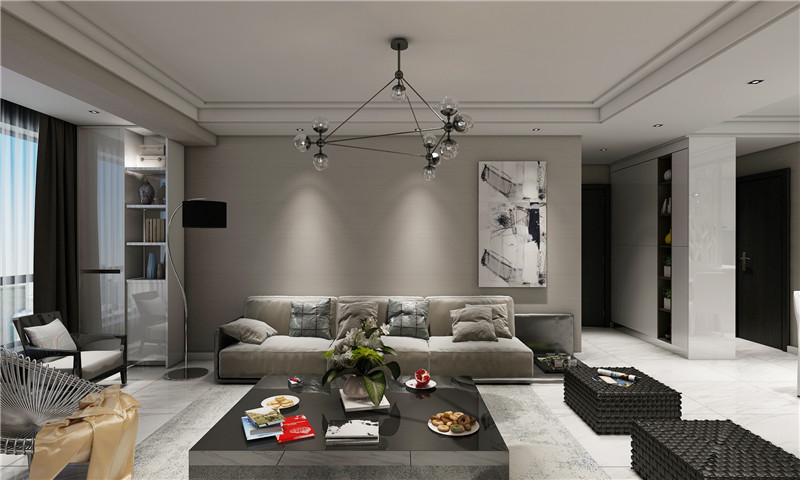 100平現代風格裝修實景案例(四)