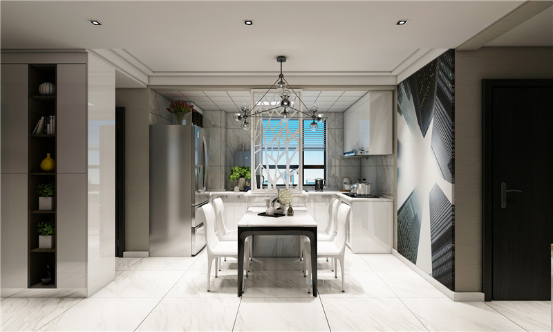 100平現代風格裝修實景案例(五)