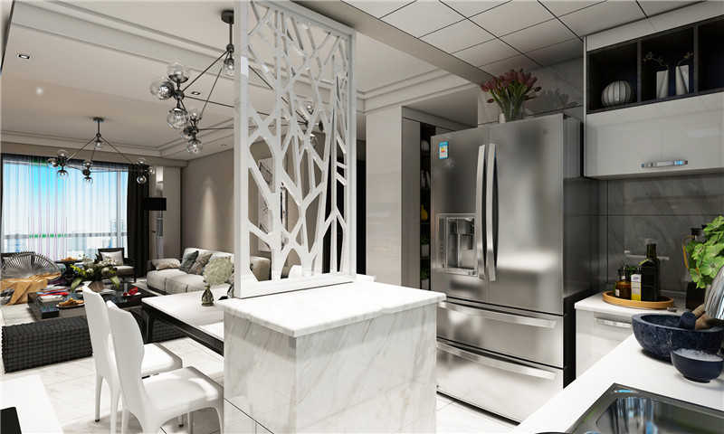 100平現代風格裝修實景案例(六)