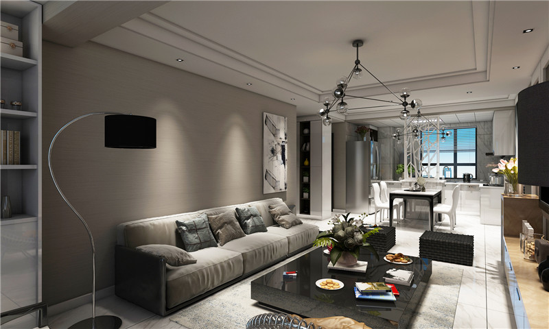 100平現代風格裝修實景案例(七)