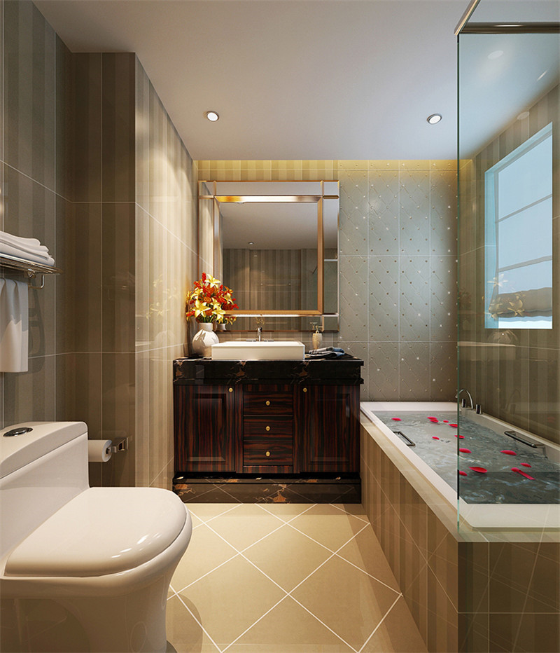 金地濱河國際105平米「輕奢風(fēng)格」實(shí)景圖(七)