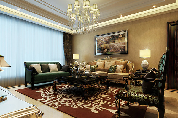 沈陽-金地濱河國際105平米「輕奢風格」裝修實景圖