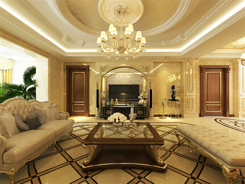 萬科藍(lán)橋圣菲245平米「奢華歐式」裝修案例(四)