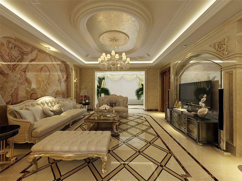 萬科藍(lán)橋圣菲245平米「奢華歐式」裝修案例(一)