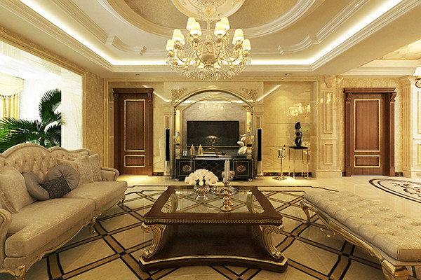 沈陽-萬科藍橋圣菲245平米「奢華歐式」裝修案例圖