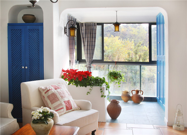 沈陽(yáng)裝修公司85平米兩室「地中海」裝修風(fēng)格案例圖