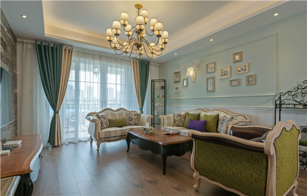 沈陽裝修公司120平「美式風(fēng)格」裝修案例圖