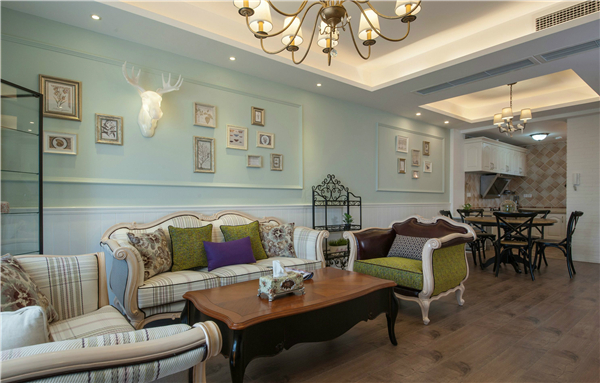 沈陽裝修公司120平「美式風(fēng)格」裝修案例圖