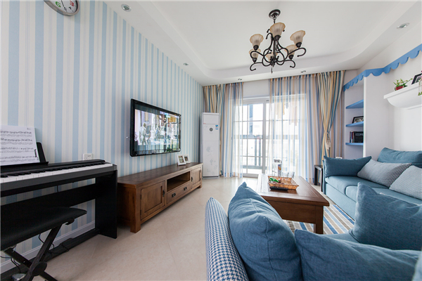 沈陽裝修90平米兩室「地中?！寡b修風格案例圖