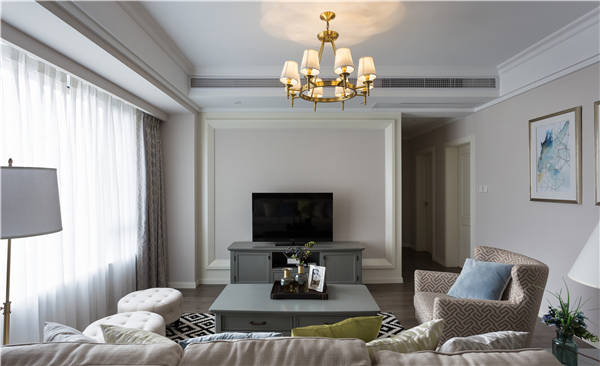 沈陽-萬達(dá)公館110平「美式風(fēng)格」裝修設(shè)計(jì)風(fēng)格案例