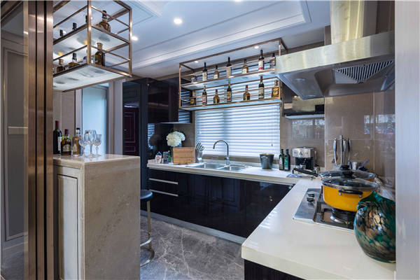 沈陽-雅賓利花園134平「輕奢風格」裝修設計案例圖